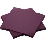 Serviette Bio Dunisoft 20 cm x 20 cm 1-lagig 1/4 Falz Plum