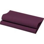 Serviette Bio Dunisoft 40 cm x 40 cm 1-lagig 1/4 Falz Plum