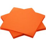 Serviette Bio Dunisoft 20 cm x 20 cm 1-lagig 1/4 Falz Sun Orange