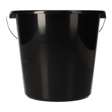 70282 Eimer Ø 21 cm x 24 cm 5L schwarz mit Metallbügel – Bild 1