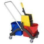 Nasswischwagen AQUVA 104 cm x 40 cm x 85 cm 2x17L mit Deichsel