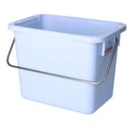 Eimer 27,8 cm x 17,6 cm x 21,6 cm 6L grau mit Farbclips