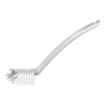 Spülbürste mit langem Griff 280 mm x 65 mm x 50 mm Schaber grau medium Borsten