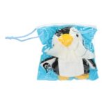 Handpuppe inkl. Tasche für Kinder Bade Set Paul the Pengu