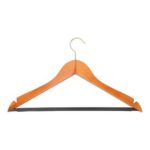 Kleiderbügel Holz mit gummiertem Steg kirsche