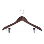 Kleiderbügel Holz mit Klammersteg wenge