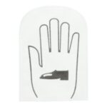 Vlies-Schuhputzhandschuh 15 cm x 21 cm weiss