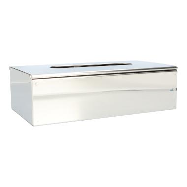 80003932 Kosmetiktuchspender Edelstahl 24,9 cm x 13,2 cm x 7,2 cm silber – Bild 1