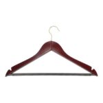 Kleiderbügel Holz mit gummiertem Steg mahagoni