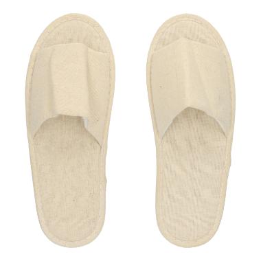 80004409 Leinen-Slipper offen 29cm neutral PrimeSource BeGreen – Bild 1