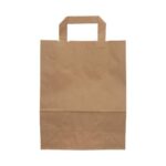 Kraftpapier-Tragetaschen 22 cm x 10 cm x 28 cm braun 70g VERIVE
