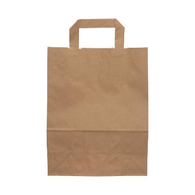 80550070 Kraftpapier-Tragetaschen 22 cm x 10 cm x 28 cm braun 70g VERIVE – Bild 1