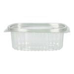Salatbox rPET 144 mm x 115 mm x 50 mm 375ml transparent mit anh. Deckel VERIVE
