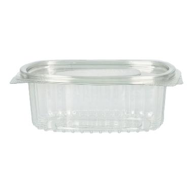 80550091 Salatbox rPET 144 mm x 115 mm x 50 mm 375ml transparent mit anh. Deckel VERIVE – Bild 1