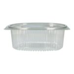 Salatbox rPET 225 mm x 198 mm x 83mm 2000ml transparent mit anh. Deckel VERIVE