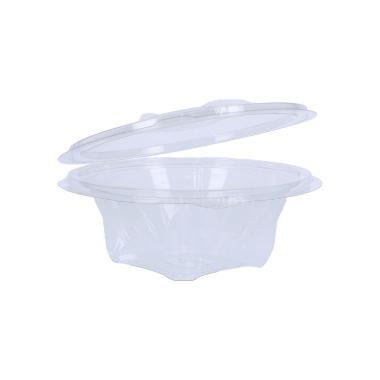 80550348 Salatbox rPET Ø 155 mm x 68 mm 500 ml transparent mit anh. Deckel VERIVE – Bild 1