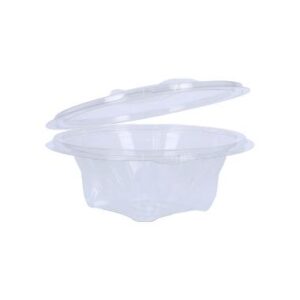 Salatbox rPET Ø 176 mm x 73 mm 750 ml transparent mit anh. Deckel VERIVE