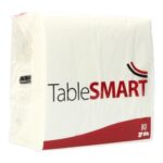 Serviette 33 cm x 33 cm 3-lagig 1/4 Falz weiss TableSMART