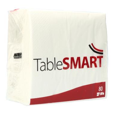 831104 Serviette 33 cm x 33 cm 3-lagig 1/4 Falz weiss TableSMART – Bild 1