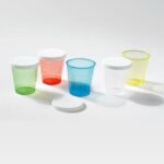 Flach-Deckel PP Ø 33 mm weiss für Medikamentenbecher