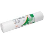 LDPE-Müllbeutel 318 mm x 317 mm x 850 mm weiss a. Rolle 80L 18my