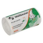 LDPE-Müllbeutel 460 mm x 520 mm weiss a. Rolle 18l 12my