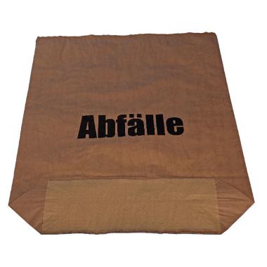 86000368 rPapier-Müllsäcke 700 mm x 950 mm 120L braun mit Druck Abfälle – Bild 1