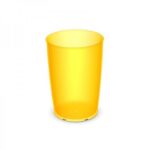 Mehrweg-Pflegebecher Ø 71 mm x 100 mm 250 ml gelb