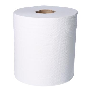 86000890 Handtuchrolle recycelt 300 m x 19 cm 1-lagig weiss – Bild 1