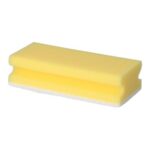 Pflegeschwamm 15,5 cm x 7 cm  gelb-weiss