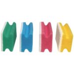 Pflegeschwamm 15 cm x 7 cm grün-weiss