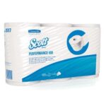Toilettenpaper recycelt 9,3 cm x 12 cm 2-lagig weiss 600 Blatt Scott Essential