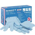 Chemikalienschutz-Handschuh Dermatril P Nitril Größe 9 blau