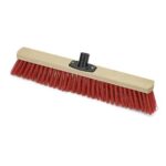 Grossraumbesen 50 cm x 6 cm x 15 cm rot harte Borsten