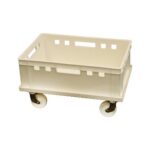 Kanisterrollwagen HDPE 30 cm x 42 cm x 62 cm 20L weiss mit Wanne