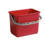 Eimer 24 cm x 16 cm x 20 cm 4L rot mit Kunststoffbügel