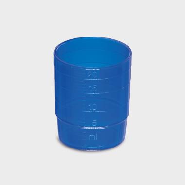 86004263 Mehrweg-Medikamentenbecher Ø 30 mm x 40 mm 25ml blau – Bild 1