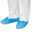 PE-Überziehschuhe 41 cm blau gehämmert