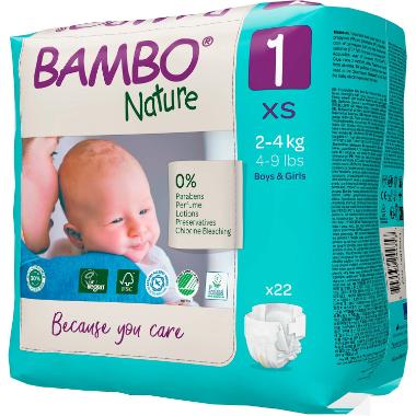86004345 Bambo Nature 1 XS Newborn Windeln 2-4kg – Bild 1