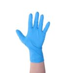 Nitril-Handschuh L extra lang ungepudert blau