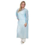 PP-Vlies Arztkittel Gr. XL blau mit Gummizugbündchen