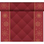 Tischläufer BIo Dunicel Tete-a-Tete 40 cm x 24 m Rhombus Bordeaux