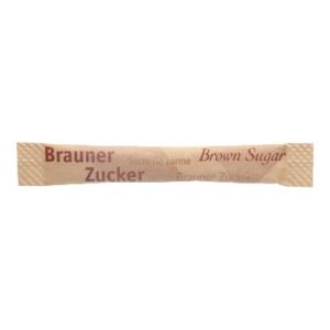 Rohrzuckersticks 4g braun Neutraldruck