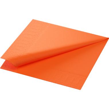 87000539 Serviette 33 cm x 33 cm 3-lagig 1/4 Falz Sun Orange – Bild 1