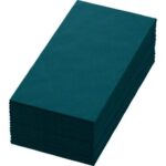 Serviette Bio Dunisoft 40 cm x 40 cm 1-lagig 1/8 Falz Ocean Teal